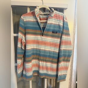 L.L. Bean Multicolor Striped Half-Zip